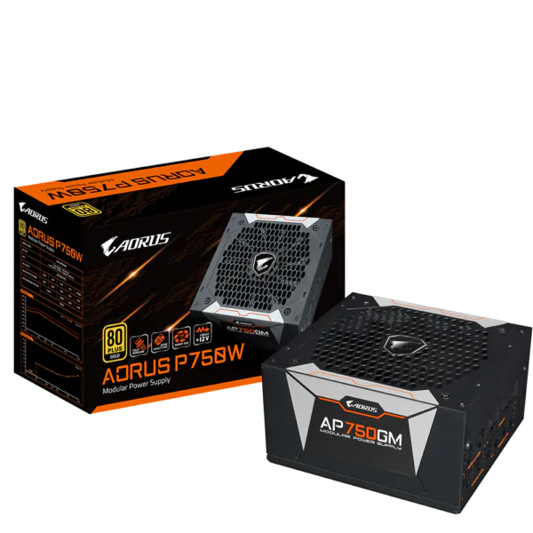 Gigabyte AORUS P750W 80 Plus GOLD Fully Modular