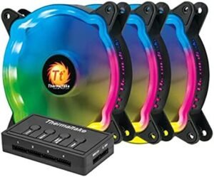 ThermalTake 120mm RGB Case Fan 3-IN-1 KIT ,12CM/ RGB LED / 6 Pin (3-Fan Pack , Controller)