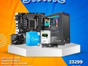 Intel Core I3-13100F Gigabyte H610M S2 MSI Aero ITX RTX 3050 8GB Hp V6 DDR4 16GB (2x8) 3200Mhz Lexar NS100 SSD 128GB Seagate 1TB HDD Thermaltake S5 Classic + MT500W 80+ White
