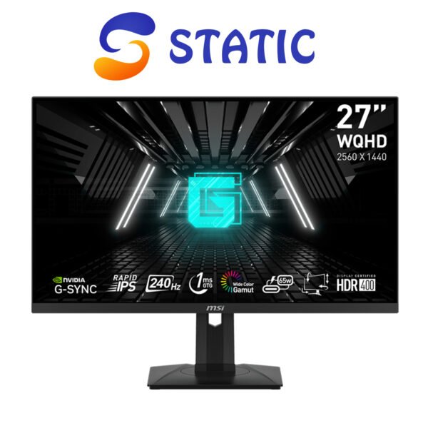 MSI G274QPX 27 Inch Rapid IPS WQHD, 240Hz,1ms GtG, Type C, Adjustable Stand