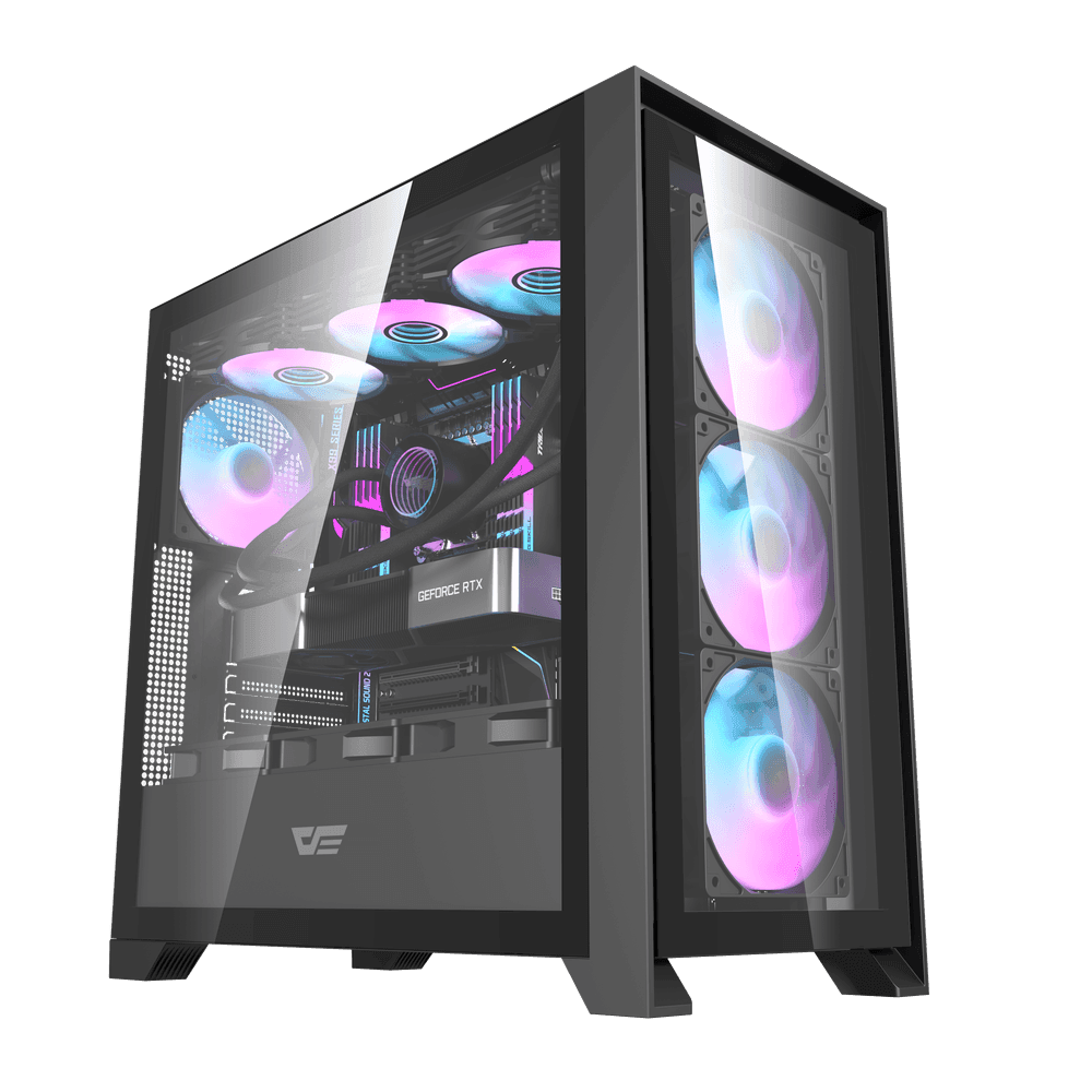 Darkflash DRX90 Glass ATX PC Case + PSU 650W