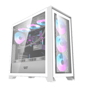 Darkflash DRX90 White Glass ATX PC Case + PSU 750W