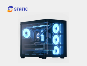 AEROCOOL P500C G V1 Mid Tower Case with 4 ARGB Fans & Tempered Glass