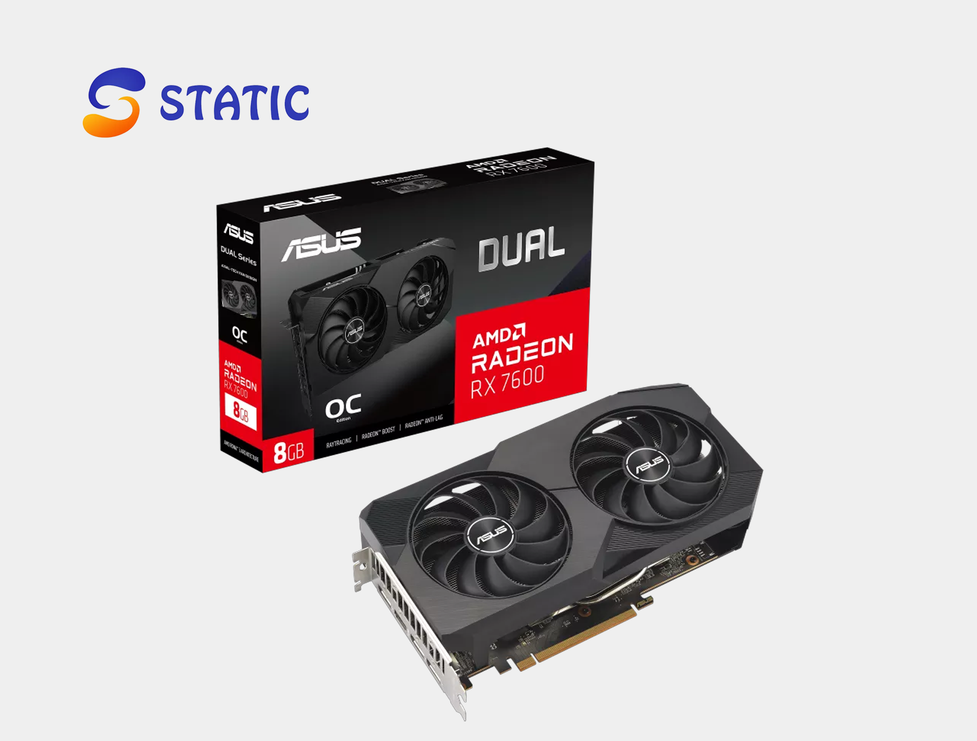 ASUS Dual Radeon RX 7600 OC Edition 8GB GDDR6