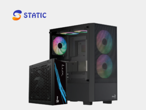 AeroCool B508A Flow Mid Tower Case with LUX 650W 80Plus Bronze PSU